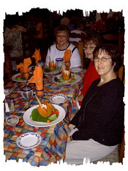 1st night dinner; papaya appetizer